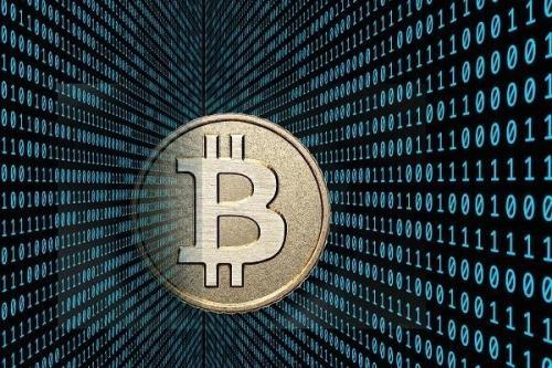 A high-efficiency Bitcoin mining rig in action, showcasing optimized power usage for BTC extraction